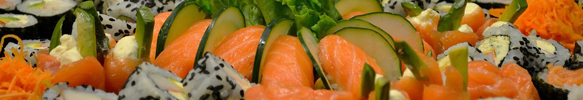 Eating Buffet Japanese Sushi at Haiku Sushi & Seafood Buffet.